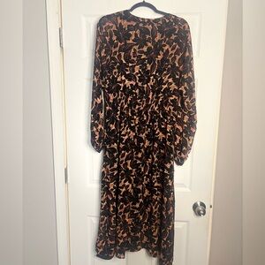 Chic Long Sleeve Floral Dress